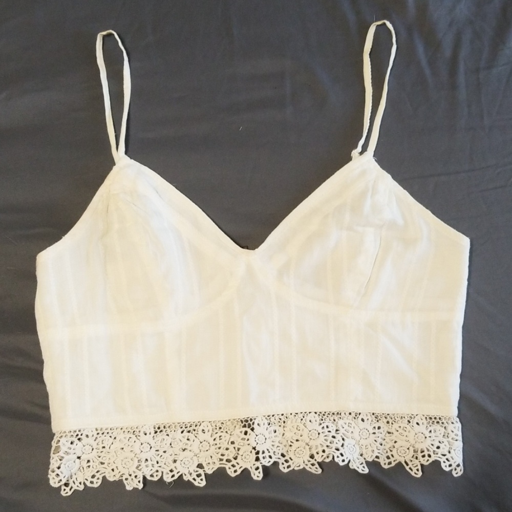 forever 21 cream cropped top